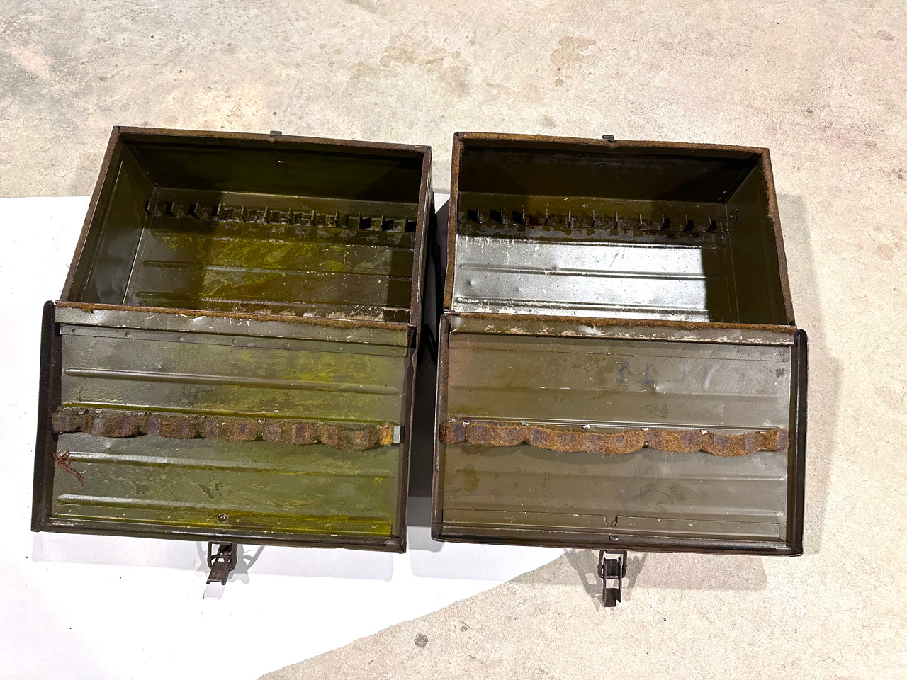 Lot 260302-01: 2 x Bren Magazine Boxes with Metal Handles
