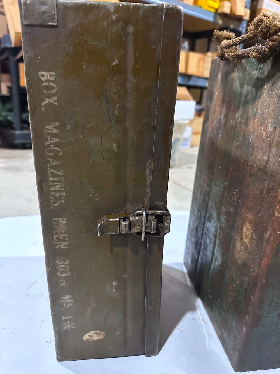 Lot 260302-02: 3 x Bren Magazine Boxes with Cloth Handles