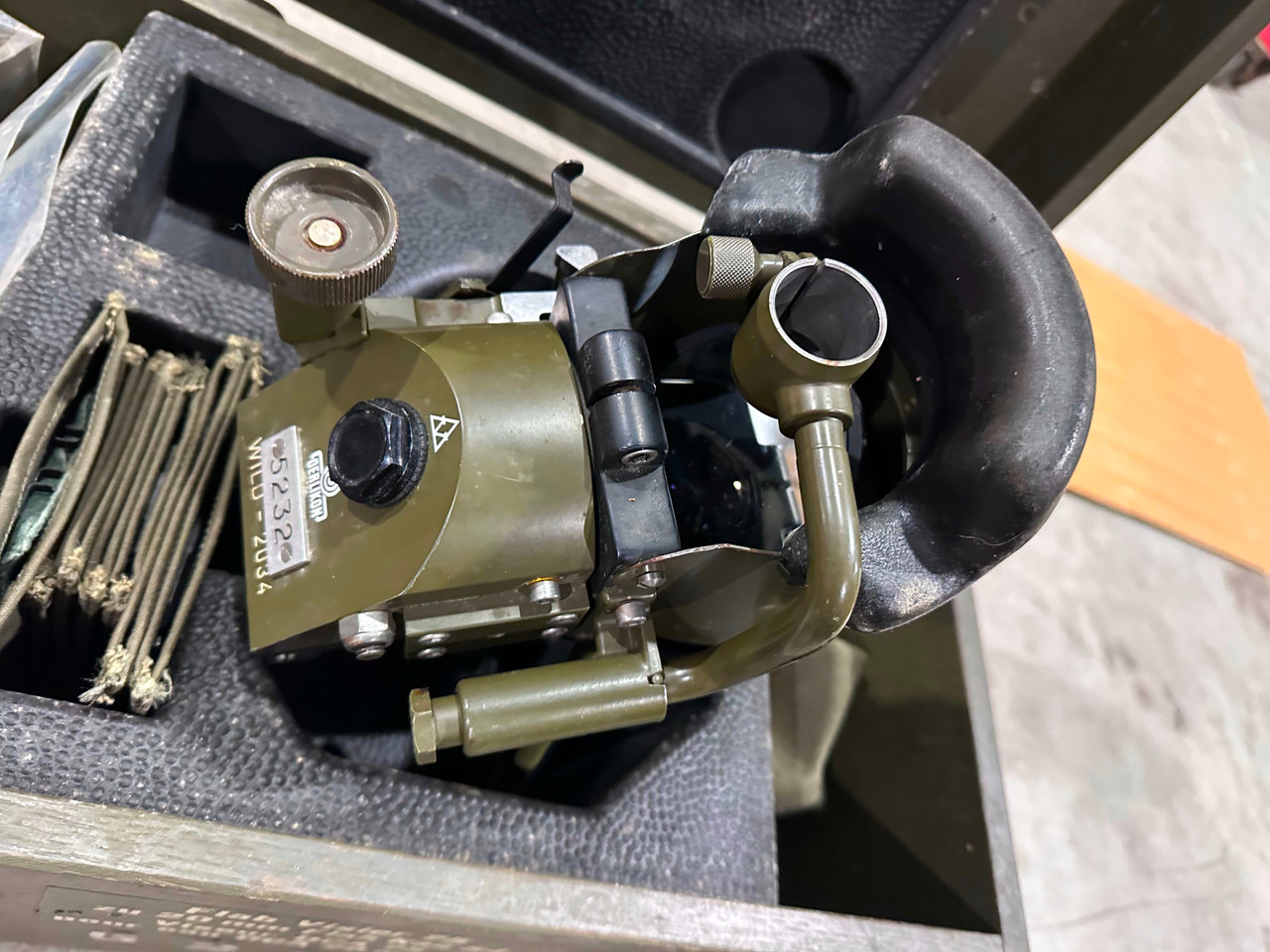 Lot 02: Swiss 2cm Gun Sight with Transit Chest and Accessories- SHIPS FREE to lower 48