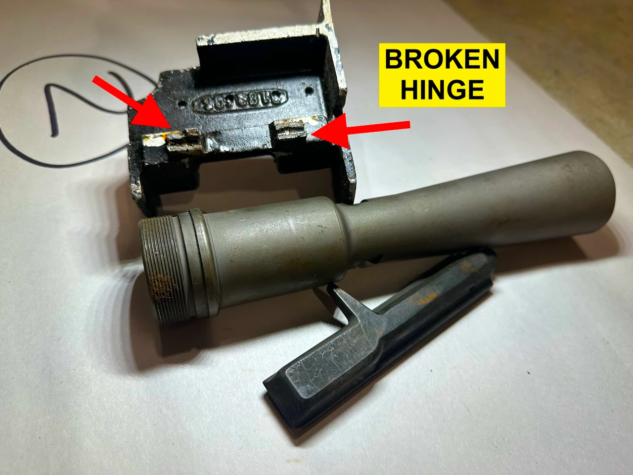 Lot 2: 260501-02: 1919 A6  Cover Latch, Flash Hider, and Broken Feed Guide
