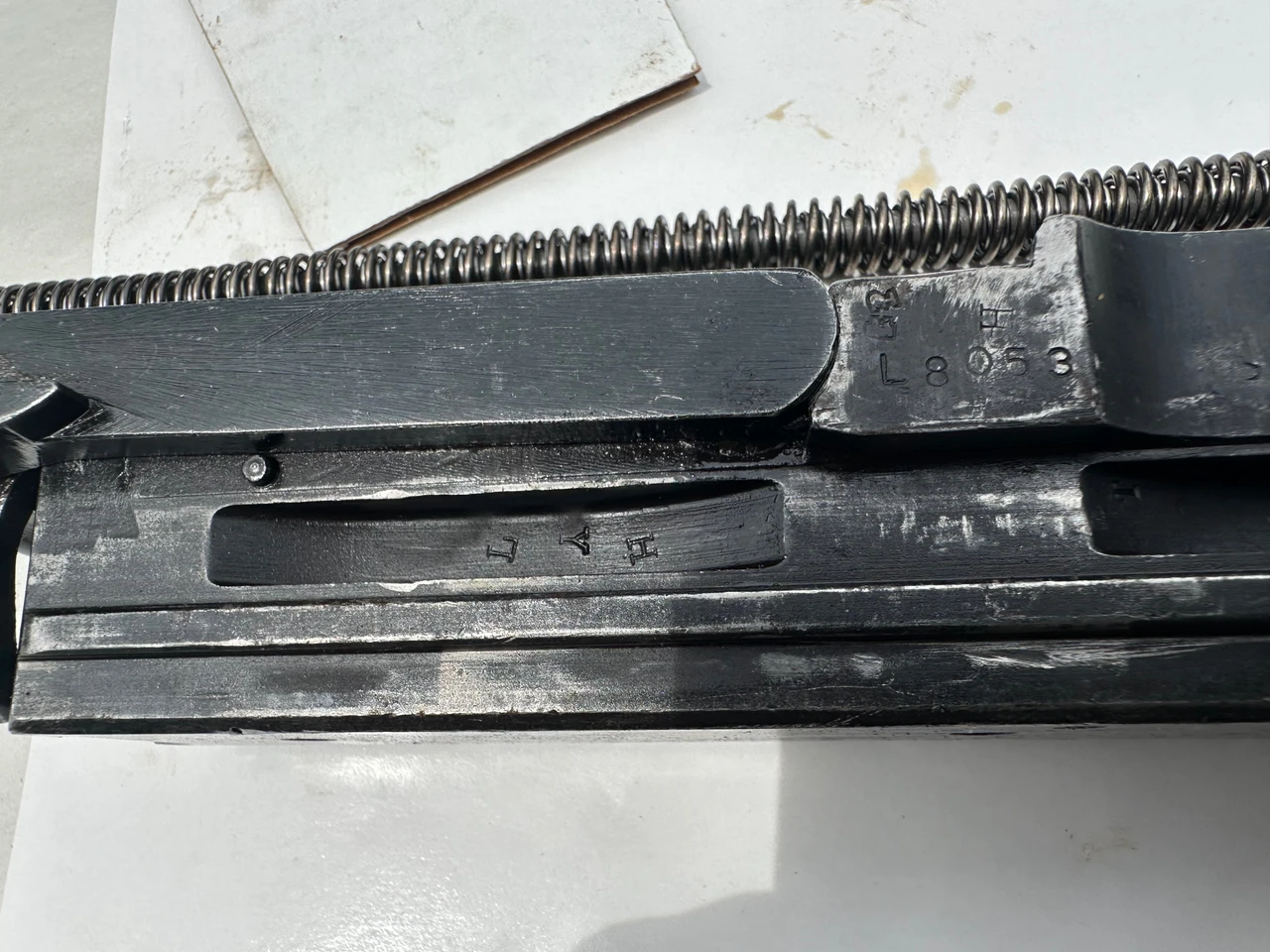 Lot 260508-07: M2HB Bolt (Complete Less ALTERNATE FEED KNOB) with Drive Spring Rod Asm