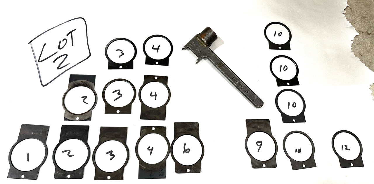 Lot 2:  M2 and M3 Barrel Shim and Tool Lot