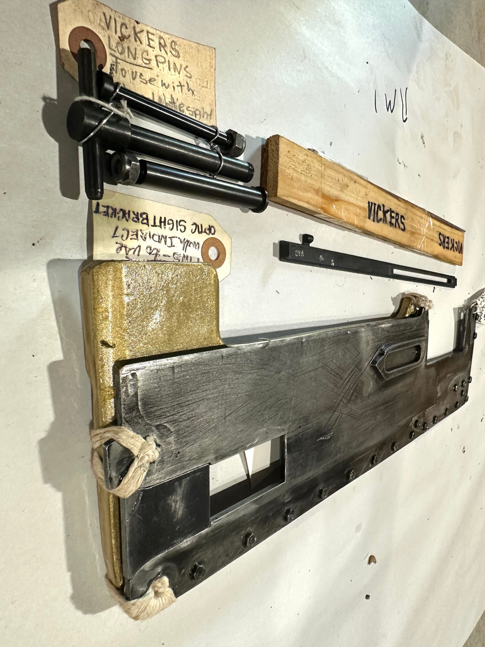 Lot 1: Vickers Left Side Plate Lot with Sight Bracket, Mount Screws and LR Sight