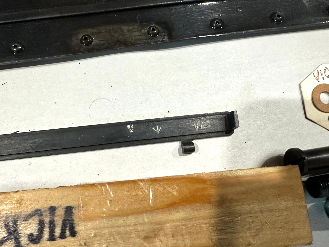 Lot 1: Vickers Left Side Plate Lot with Sight Bracket, Mount Screws and LR Sight