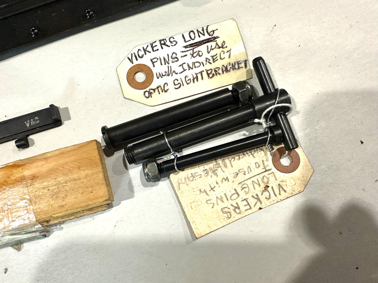 Lot 1: Vickers Left Side Plate Lot with Sight Bracket, Mount Screws and LR Sight