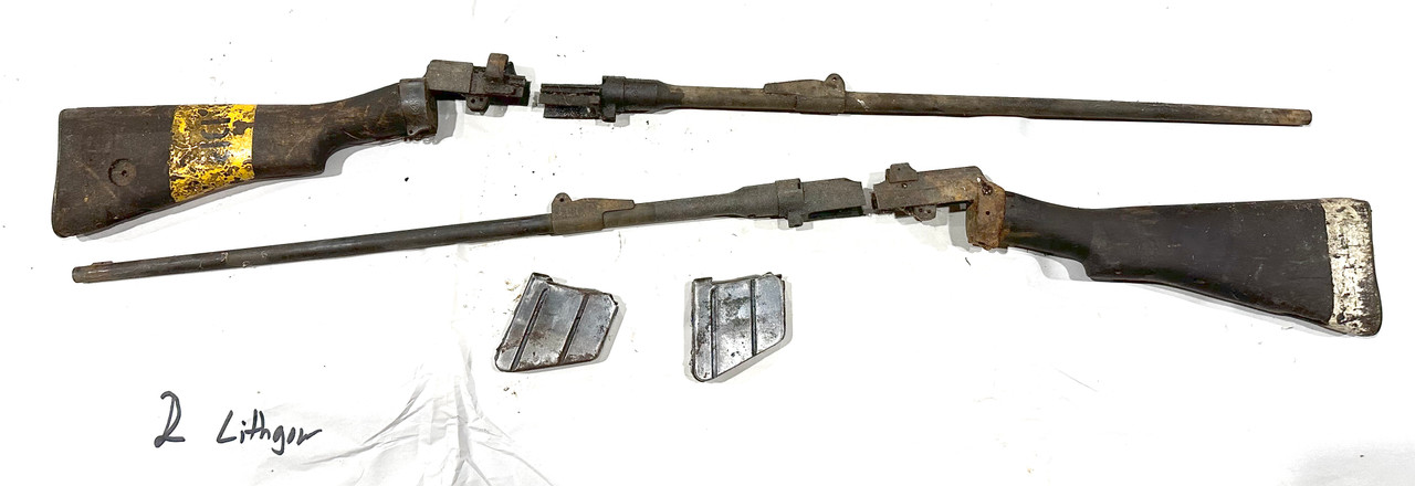 Lot: Aussie Markings  - 2 x No1 Mk III Demilled Drill Purpose Barreled Actions with Original Mags 