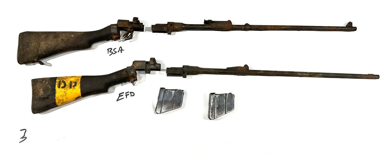 Lot: Brit Markings  - 2 x No1 Mk III Demilled Drill Purpose Barreled Actions with Original Mags 