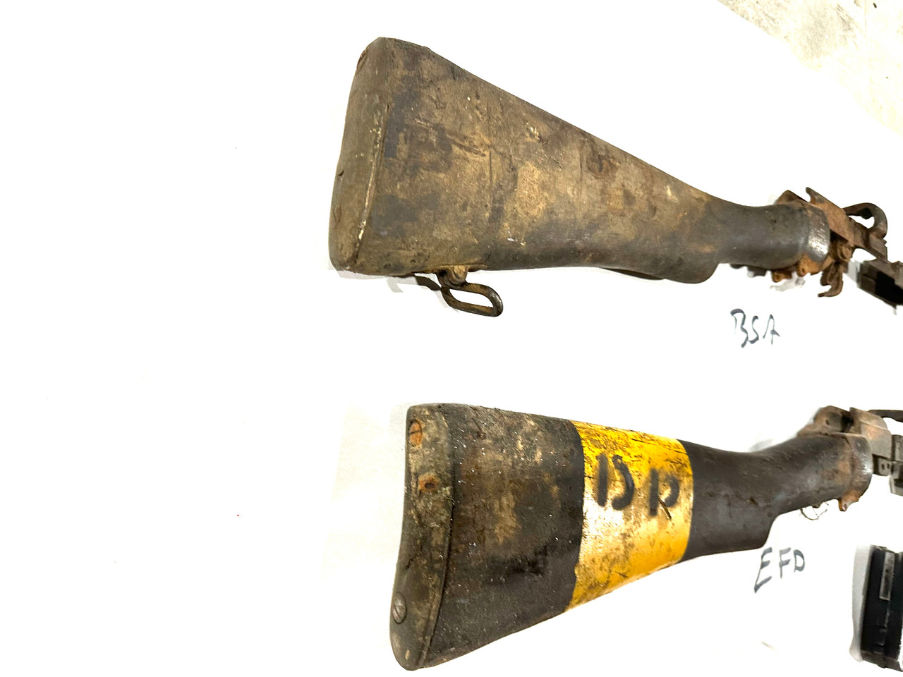 Lot: Brit Markings  - 2 x No1 Mk III Demilled Drill Purpose Barreled Actions with Original Mags 