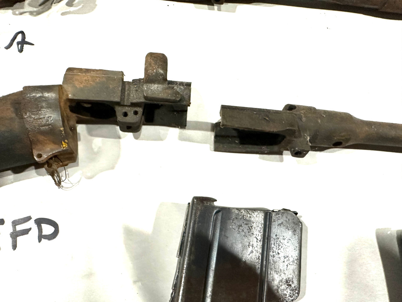 Lot: Brit Markings  - 2 x No1 Mk III Demilled Drill Purpose Barreled Actions with Original Mags 