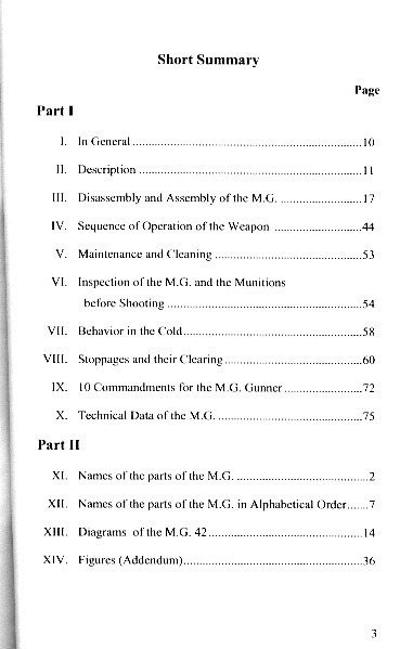 MG 42 Operator's Manual - 1956 Military Issue
