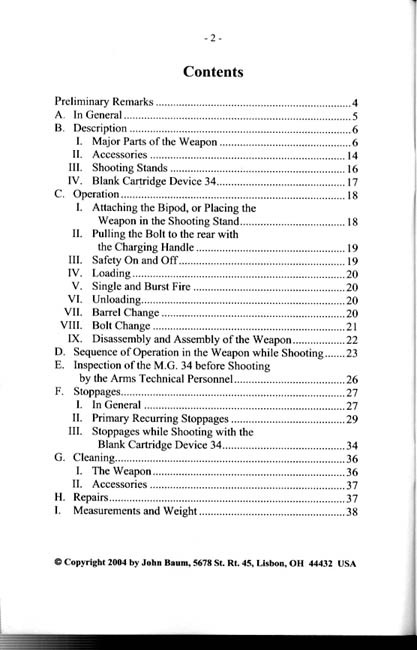 MG 34 Operator's Manual - WW2 Military Issue