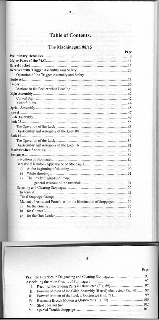 MG 08/15 - 08/18 Operator's Manual - Between Wars Military Issue