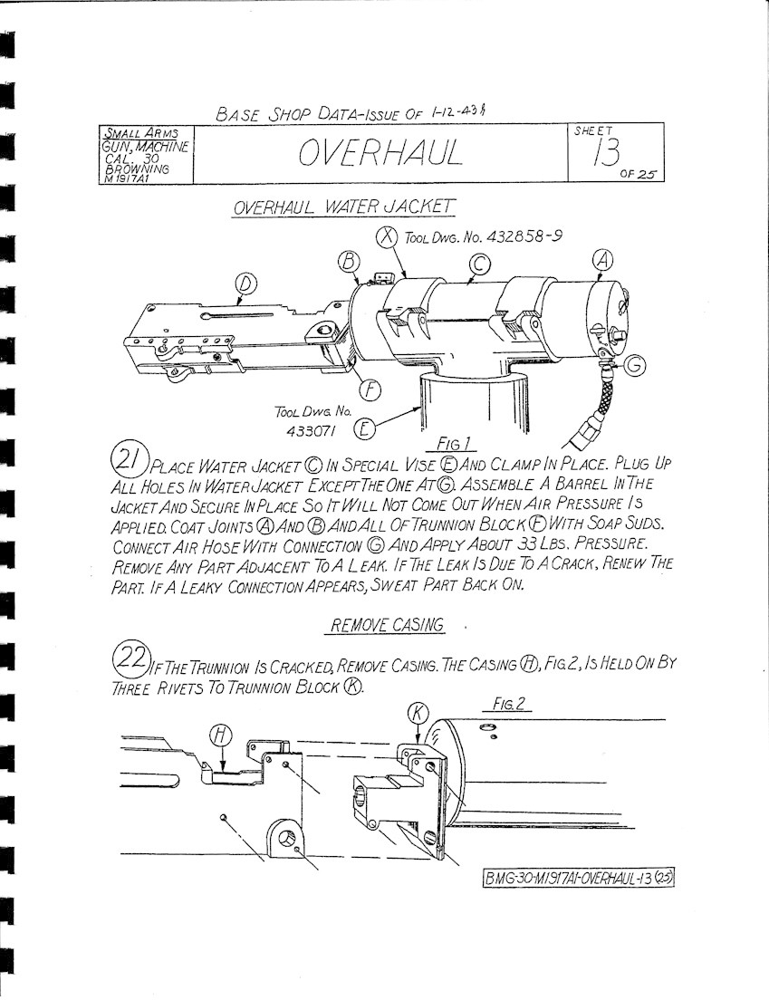 U.S. Browning 1917 Overhaul - Military Issue
