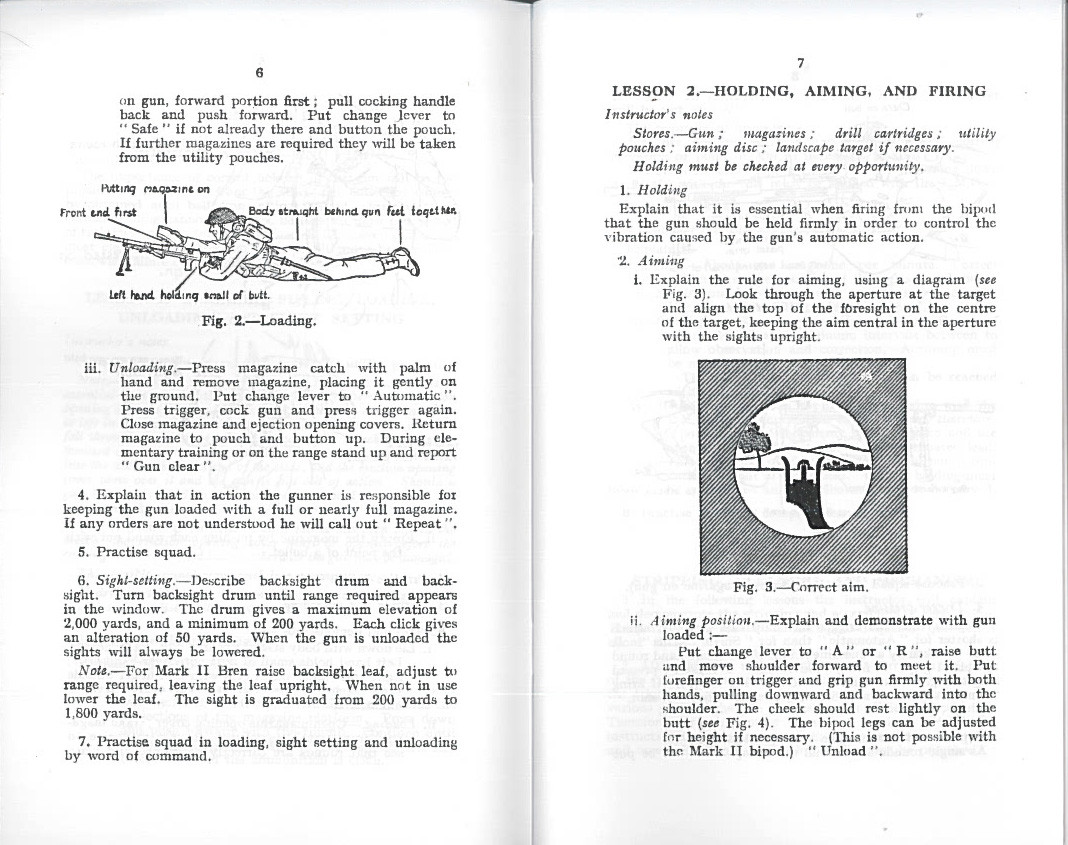 LMG (Bren) Training Manual - WW2 Military Issue