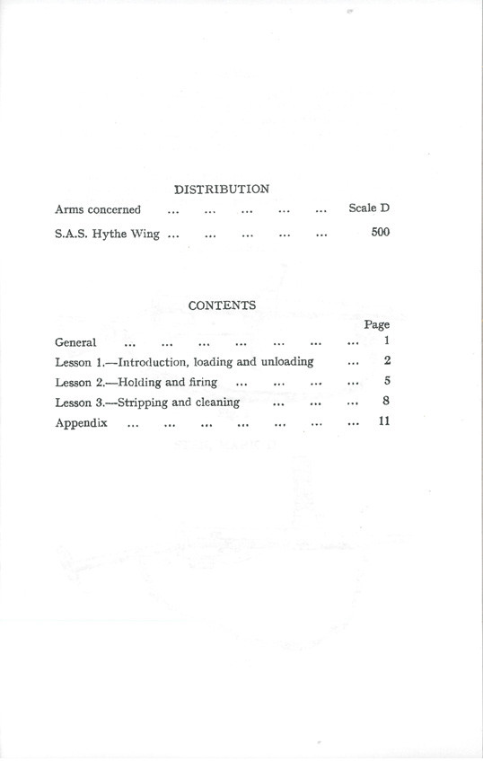 Sten Training Manual - WW2 Military Issue