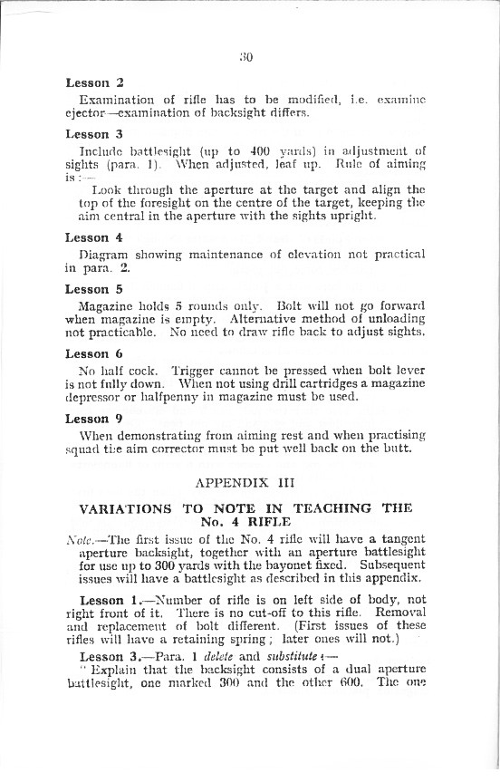 Enfield (Rifle) Training Manual - WW2 Military Issue