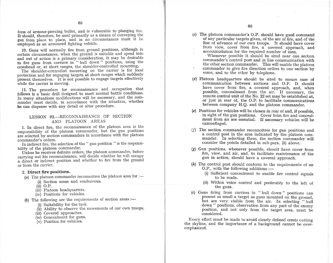 British Vickers MG Training Manual - WW2 Military Issue