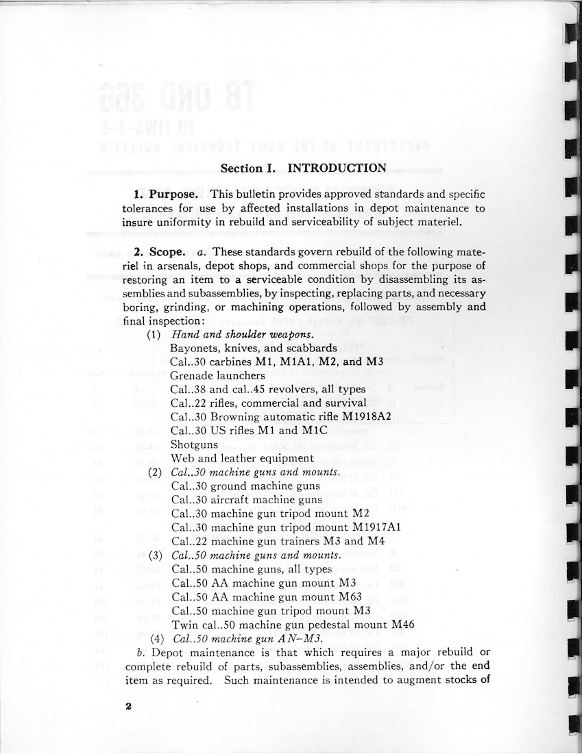 U.S. TB ORD 366 - Rebuild Standards for Small Arms - Military Issue
