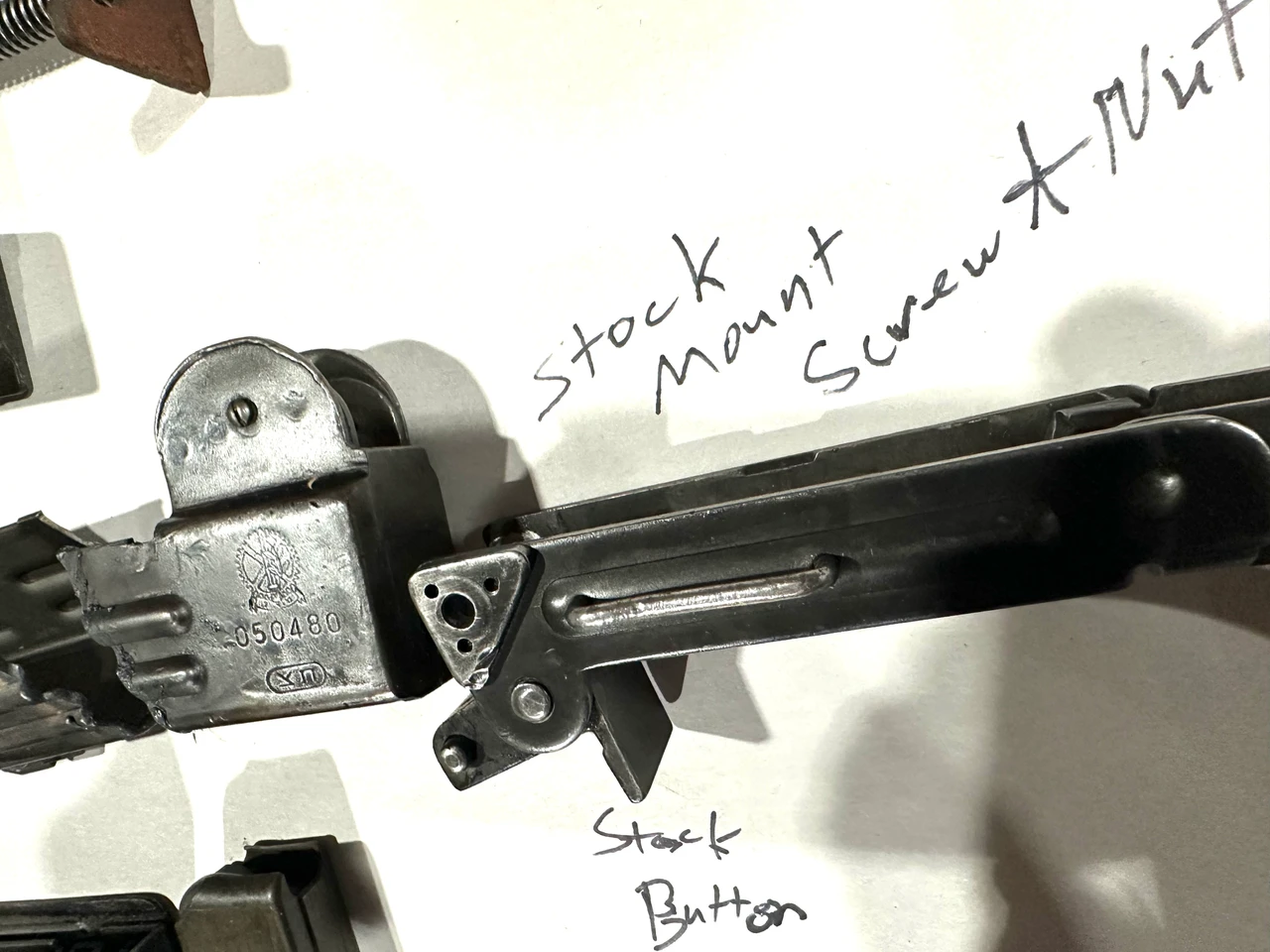 Lot 260821-01: Uzi Kit with Hebrew Markings -  Missing some parts - Ships Free in Lower 48