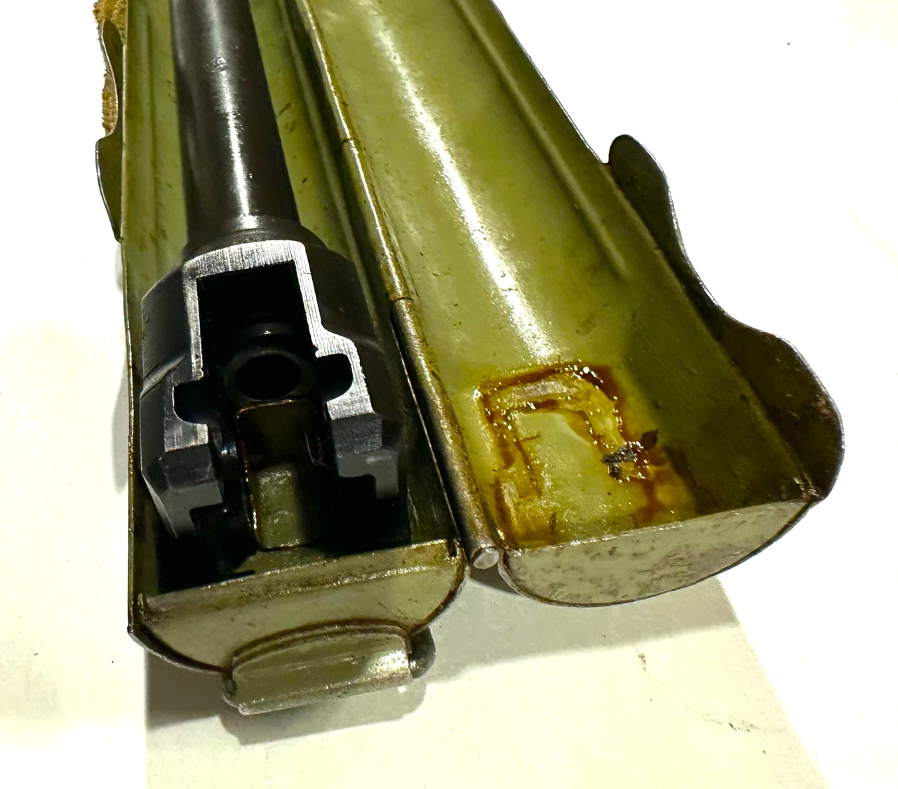 Lot 3: 1 x Original German WW2 MG42 Barrel 8mm Mauser - hyo -  CHROME LINED  with Original Carrier