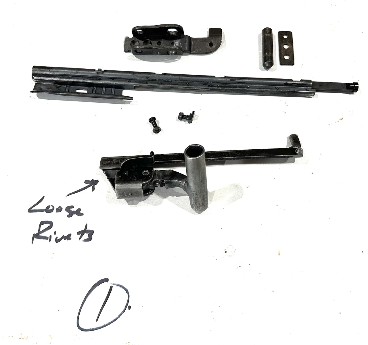 Lot 260924-01: Early German MG42 Complete Recuperator Assembly, Charging Handle, and Rear Mount
