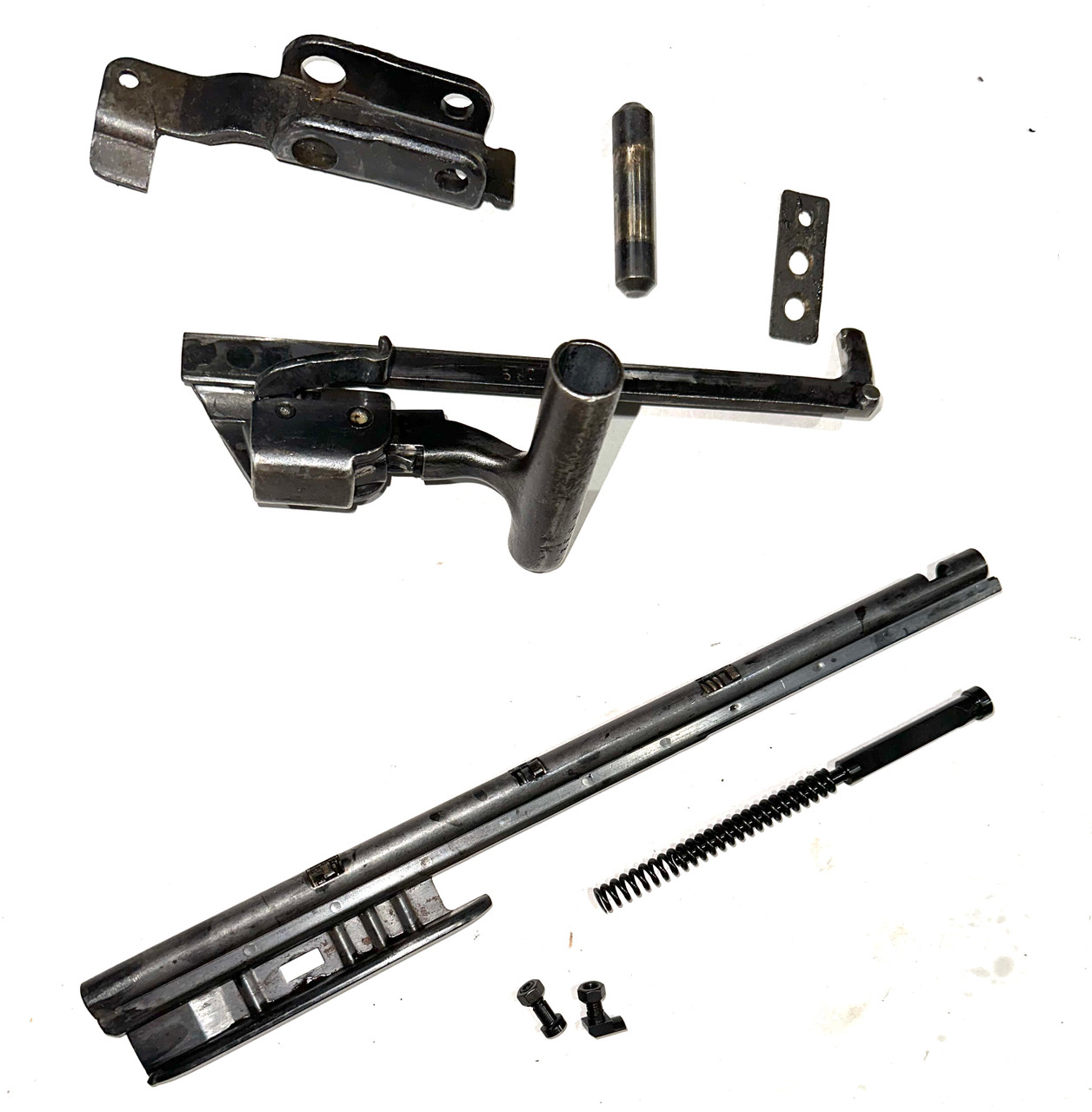 Lot 260924-03: Early MG42 Complete Recuperator Assembly, Charging Handle, and Rear Mount