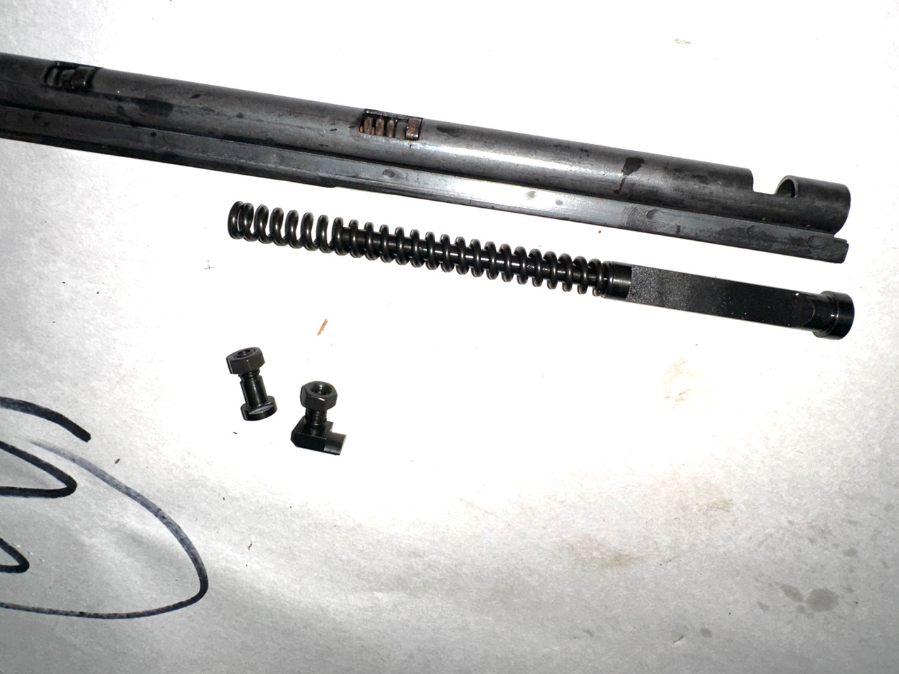 Lot 260924-03: Early MG42 Complete Recuperator Assembly, Charging Handle, and Rear Mount