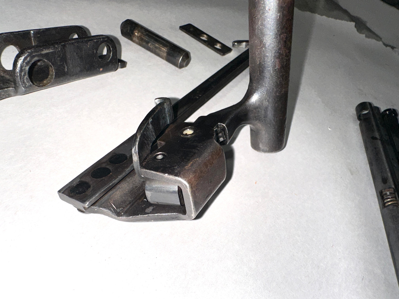 Lot 260924-03: Early MG42 Complete Recuperator Assembly, Charging Handle, and Rear Mount