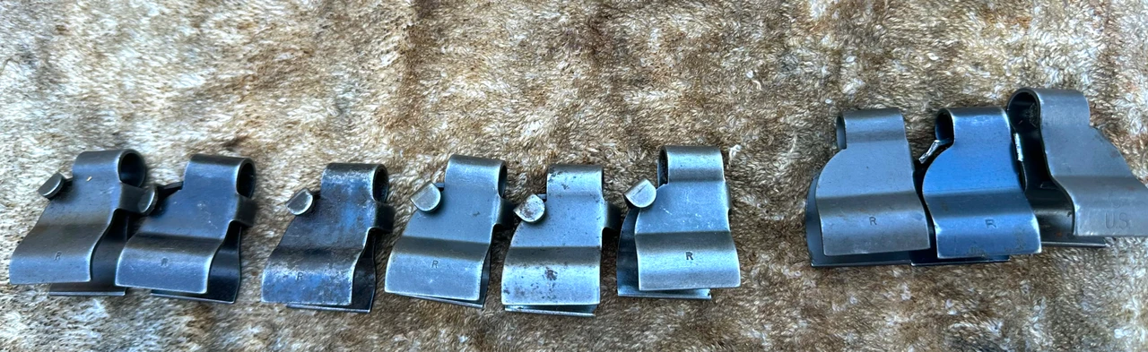 Lot 261016-01: 9 x Remington Marked 1903 Front Sight Protectors - Low Grade 
