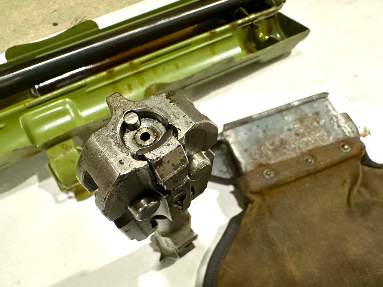 Lot 04: Yugo M53-MG42 Bolt, Barrel,  Barrel Carrier & Brass Catcher (SHIPS FREE IN LOWER 48)