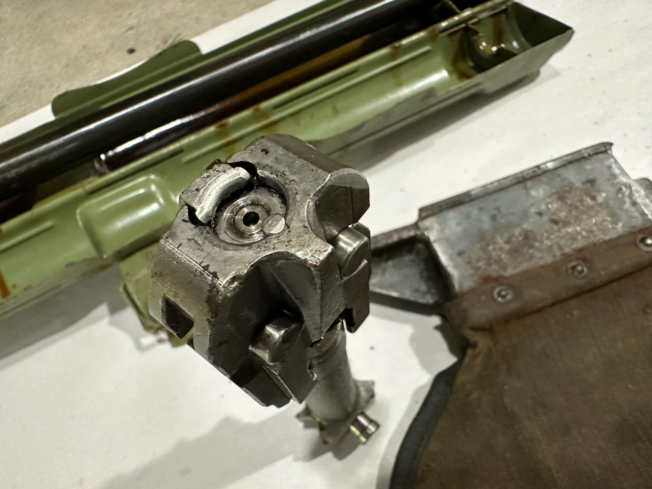Lot 04: Yugo M53-MG42 Bolt, Barrel,  Barrel Carrier & Brass Catcher (SHIPS FREE IN LOWER 48)
