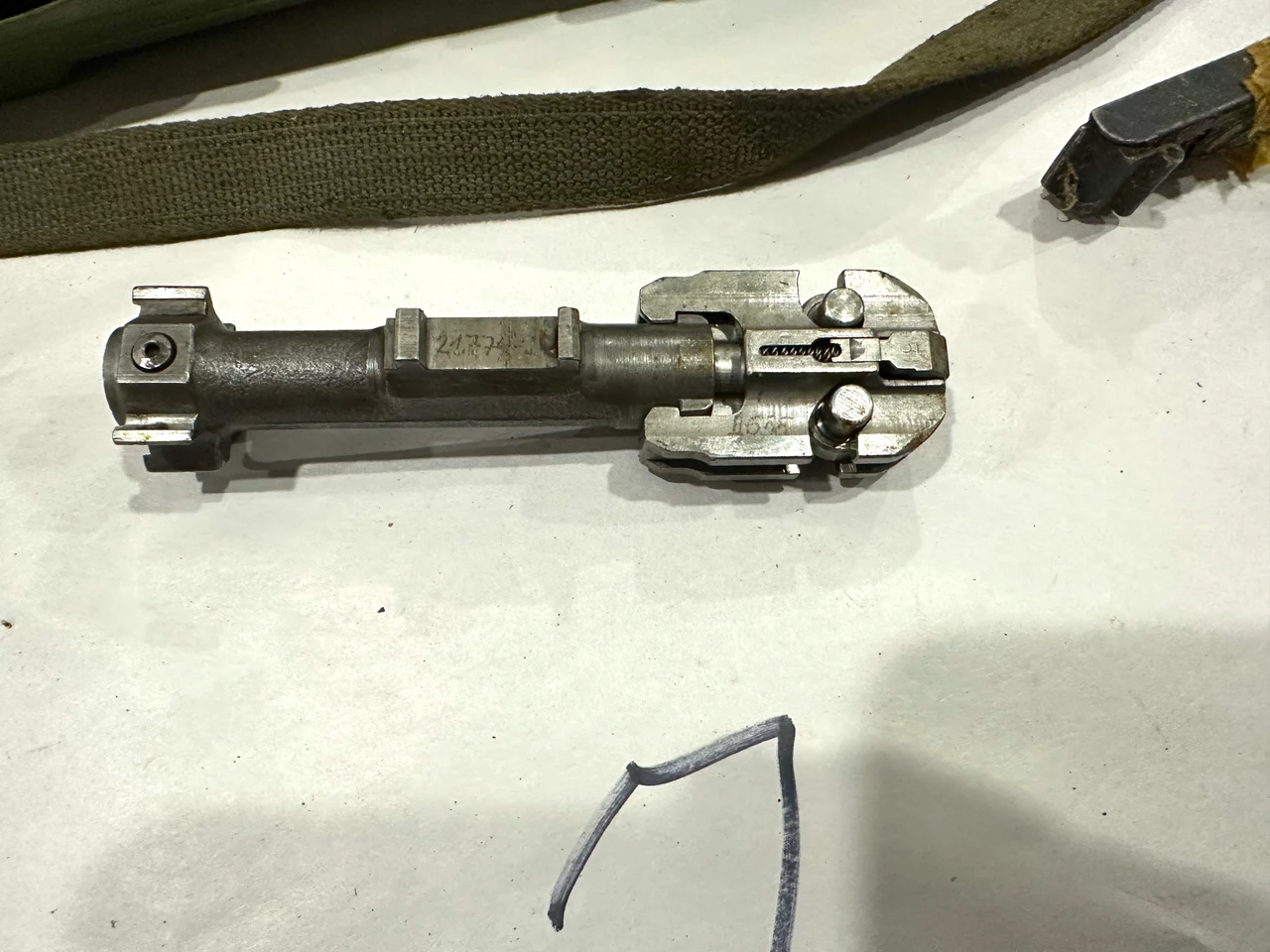Lot 07: Yugo M53-MG42 Bolt, Barrel,  Barrel Carrier & Brass Catcher (SHIPS FREE IN LOWER 48)