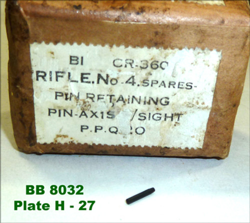 52:  PIN, retaining, pin, axis, rear sight (NOS)