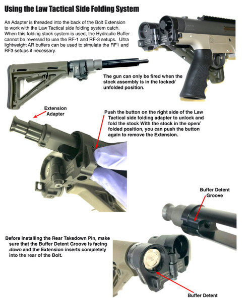 Folding Universal Slow Fire Stock and Buffer Assembly for ITP Setups