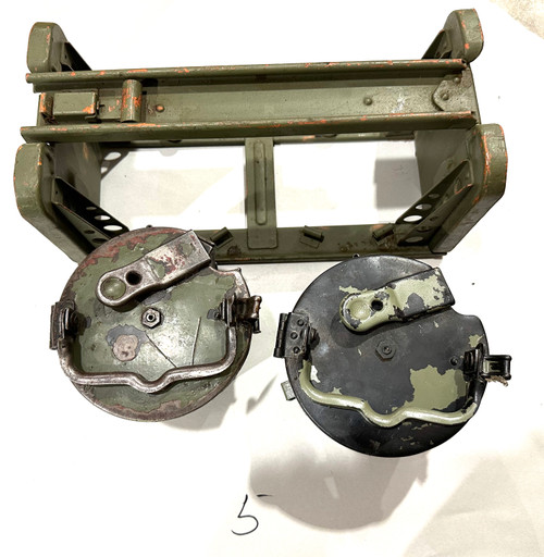 Original WW2 MG34 and MG42 Basket Drum and Carrier Set