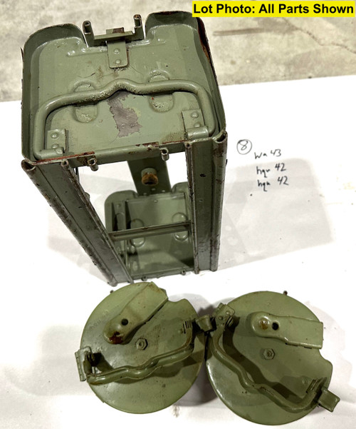 230909-08:  Original WW2 dated Basket Drum and Carrier Set  (Yugo Repainted)  (SHIPS FREE in Lower 48)