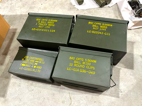 Lot 250829-01: 4 x USGI Ammo Cans Lot 250829-01: 4 x USGI Ammo Cans