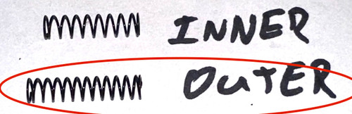 Outer Spring for MG42/M53/MG1/MG3 Feed Pawl Assembly - newly made