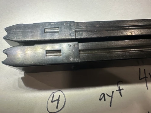  Lot of 2 x MP40 'slab side' Magazines with Erma markings dated 1941 