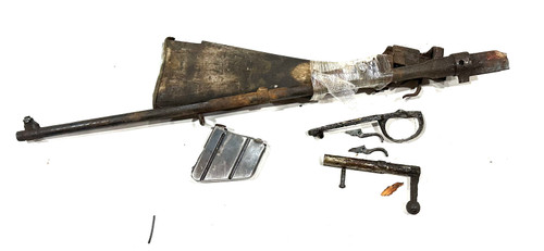 Lot: RFI Markings  - No1 Mk III Demilled Drill Purpose Barreled Action with Original Mag 