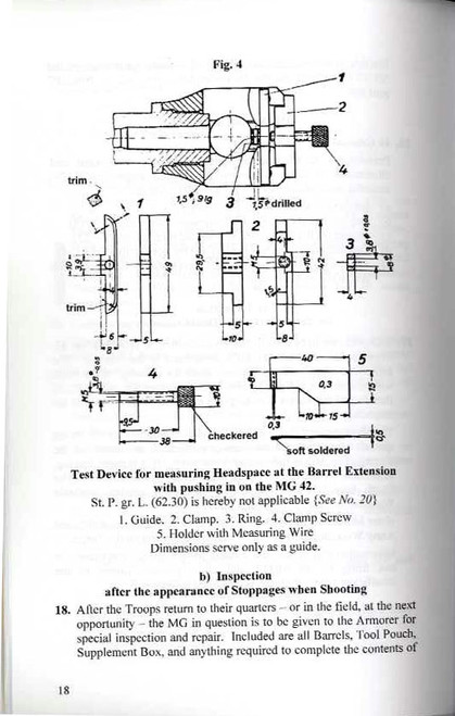 MG 42 Armorer's Manual - WW2 German Military Issue