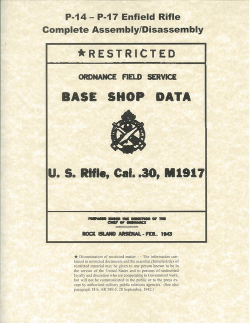 U.S. - Model 1914 / Model 1917 Rifle - Base Shop Data - WW2 Military Issue