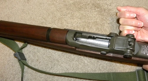 M1 Garand Training Clip & Single Shot Device - FAIR (1st Pattern - Original Greek Military)