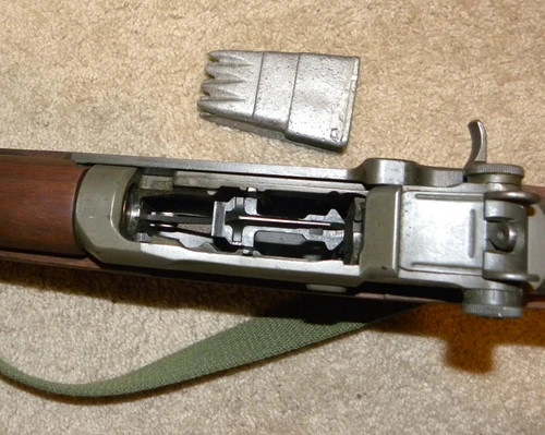 Lot: x10 CASTING VOID - M1 Garand Training Clip & Single Shot Device - FAIR (1st Pattern - Original Greek Military)