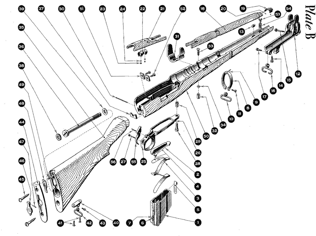 Exploded View: Short, Magazine Lee-Enfield, Mk III