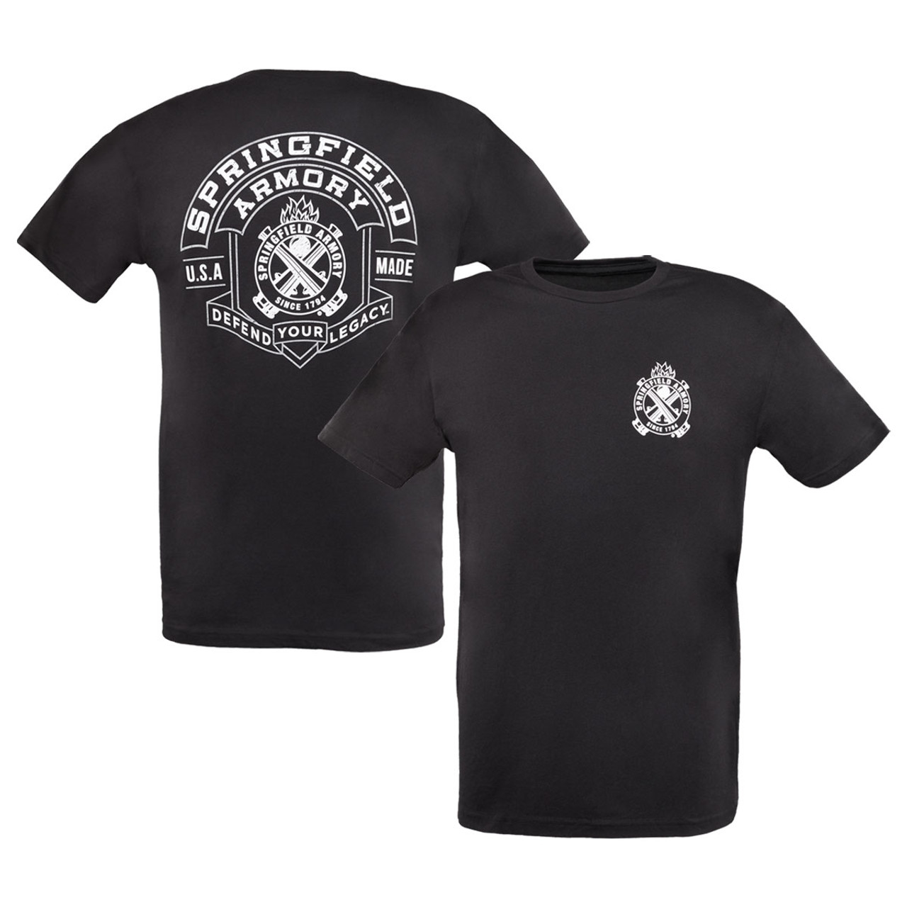 Men's Distressed Logo Crest Tee - Springfield Armory