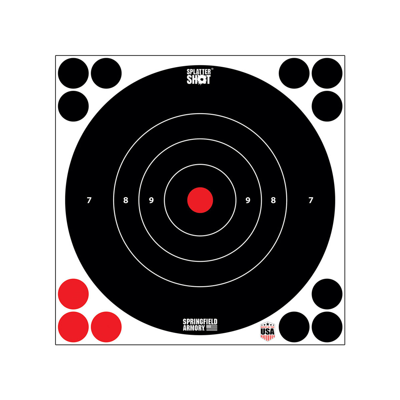 Springfield Armory 8 Peel & Stick Splatter Shot White Reactive Bullseye  Targets, 6-Pack - Springfield Armory