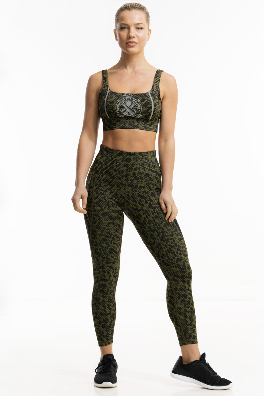 Concealed Carry Leggings With Pockets | Black Camo