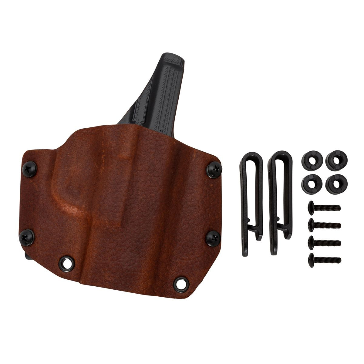 Mission First Tactical Leather Hybrid OWB Holster, Hellcat/Hellcat