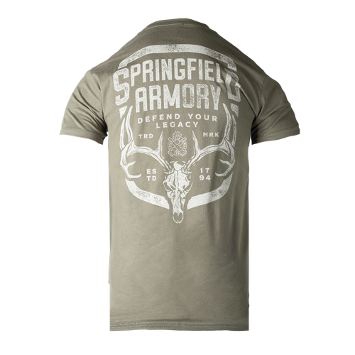 Faded Olive Deer Skull Tee